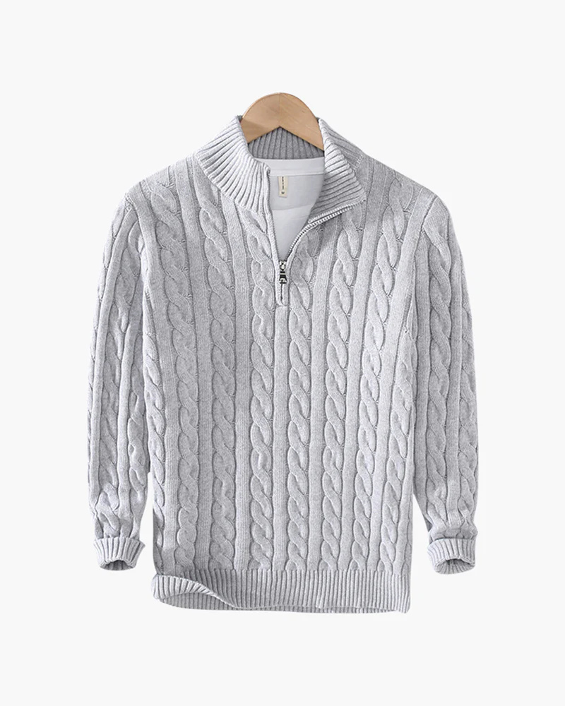 Old Money Alpine Zip Sweater