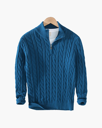 Old Money Alpine Zip Sweater
