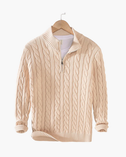 Old Money Alpine Zip Sweater
