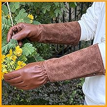 Elbow Length Cowhide Rose Pruning Gloves - image 2