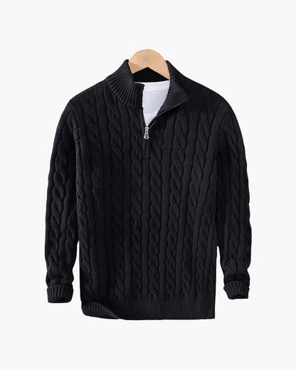 Old Money Alpine Zip Sweater