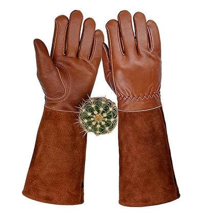 Elbow Length Cowhide Rose Pruning Gloves - image 5